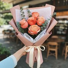 Букет персиковый аромат в Алфиомво Букет цветов из:  Розы в Алфиомво