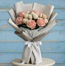Букет Нежное облако в Алфиомво Букет цветов из:  Розы в Алфиомво
